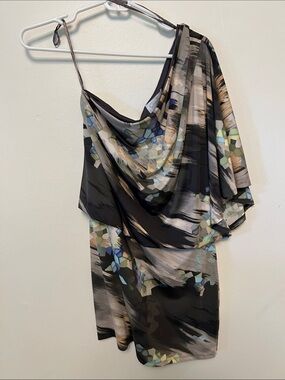 Jessica Simpson one shoulder multicolored dress, size Small